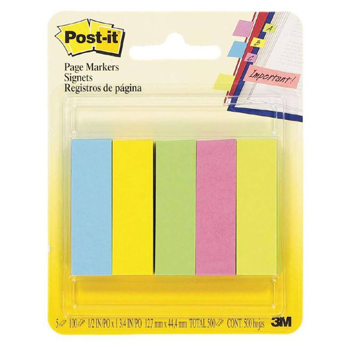 Post-it Page Markers 500 Sheets (5 Colours) (Jaipur)
