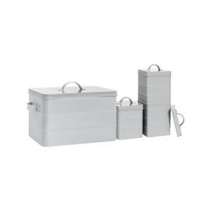 Harbour Housewares Vintage Metal Storage Canister 4pc Set