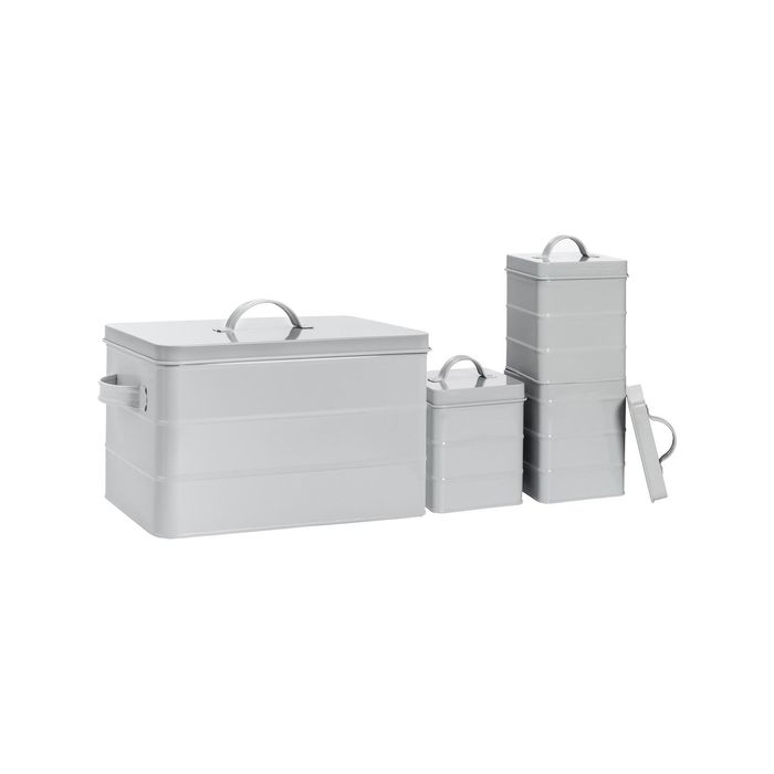 Harbour Housewares Vintage Metal Storage Canister 4pc Set