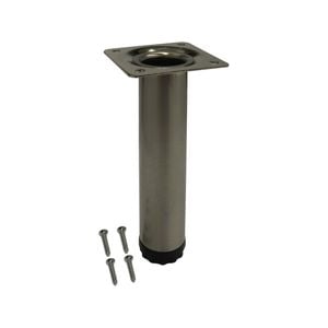 Adoored 30 x 150mm Brushed Nickel Round Table Leg