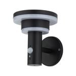 Arlec 18.2cm Black 400lm Solar LED Wall Light With Sensor
