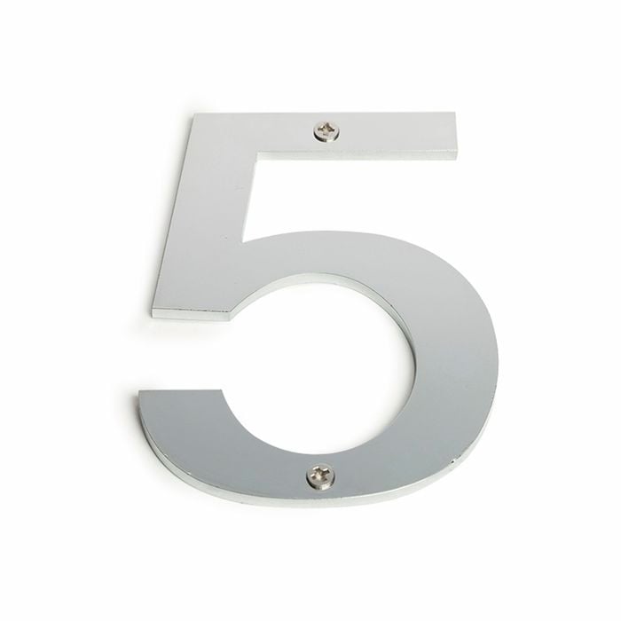 Sandleford 100mm Stainless Steel House Number 5