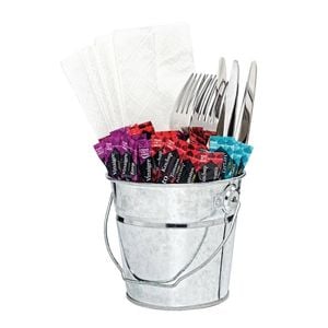 Olympia Round Galvanised Bucket Metal Small Storage Pail 70x80mm