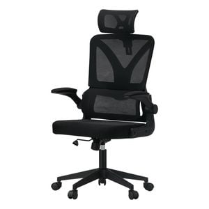 Oikiture Mesh Office Chair D-Shape Black