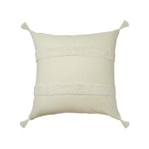 Accessorize Bedroom Collection 45cm x 45cm Antique White Indra Tassel Cushion