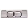 Clark Double Centre Bowl Benchmark Sink With No Tap Hole