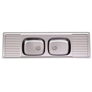 Clark Double Centre Bowl Benchmark Sink With No Tap Hole