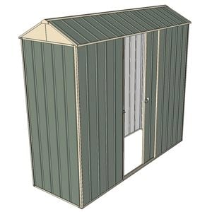Build-a-Shed 0.8 x 2.3 x 2.1m Gable Single Sliding Side Door Shed - Green