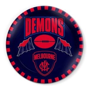 AFL Snack Plate - Melbourne Demons - 20cm diameter - Melamine - Single