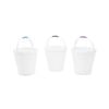 Ezy Storage White Bucket 12L with Coloured Handles