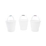 Ezy Storage White Bucket 12L with Coloured Handles