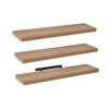 Takara Seiso Floating Wall Shelves Display Rack (set Of 3) Large 90cm Honey Oak