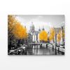 B&W Old Town Canal in Amsterdam  Print 100% Australian Made 50 x 40cm  (Acrylic)