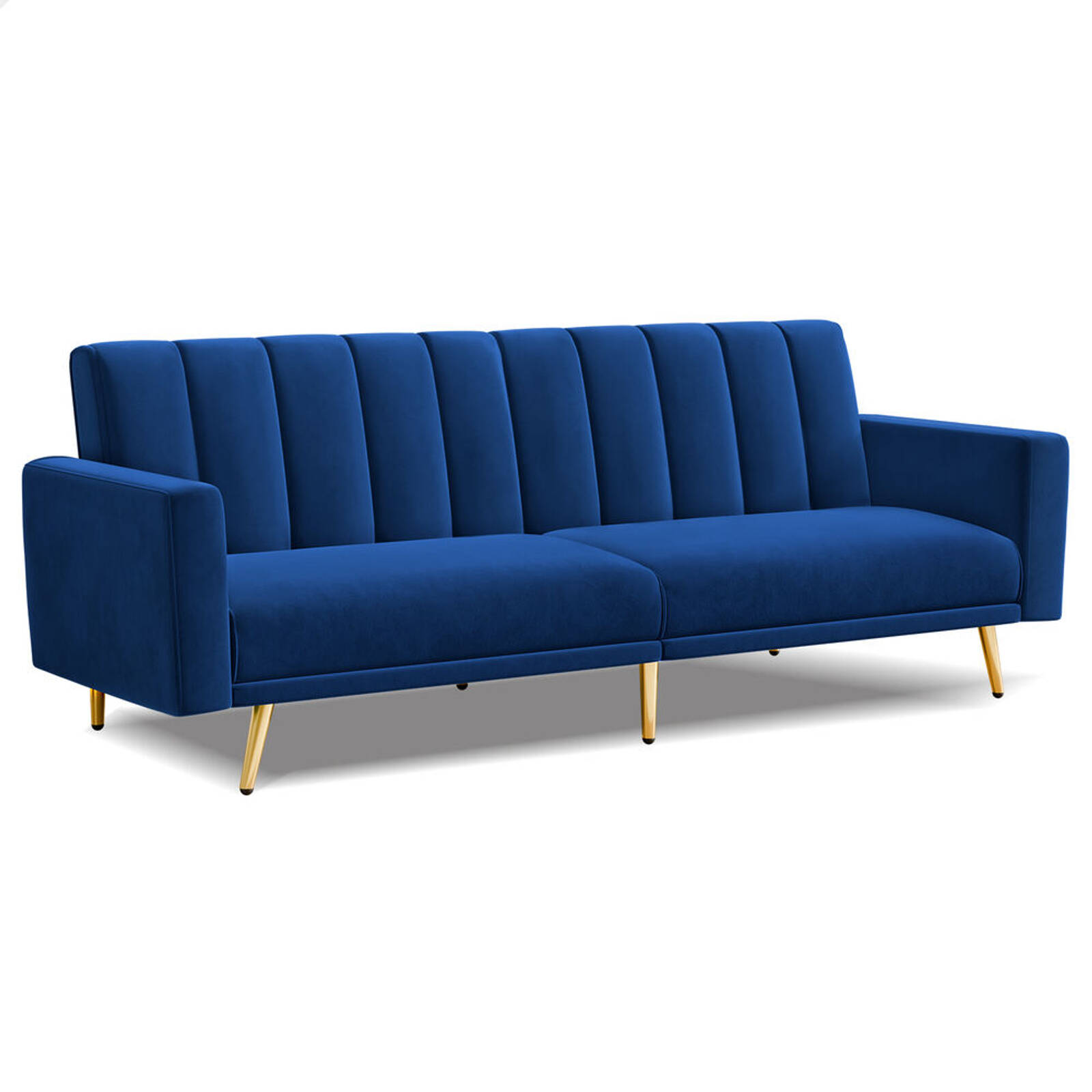 ALFORDSON Sofa Bed Velvet Blue Bunnings Australia