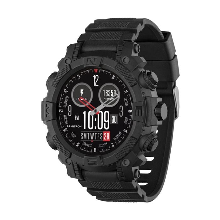 Reflex Active Series 38 Silicone Strap Sports Calling Smart Watch Black