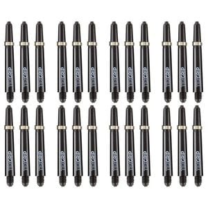 8x 3pc Formula Sports Tex Grip 48mm  Nylon Shafts Medium - Black
