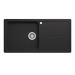 Schock Formhaus Single Left Hand Bowl with Drainer Nero 