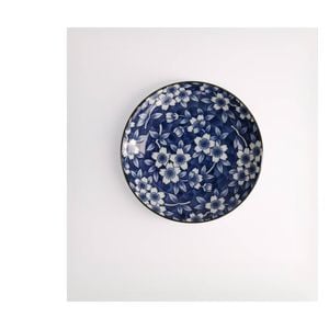 Tokyo Design Round Porcelain Plate Blue Sakura 16cm Gift Boxed Tableware