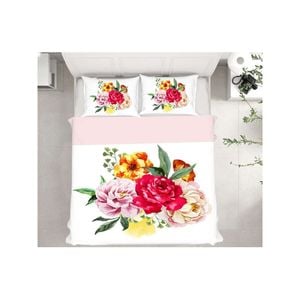3D Bright Bouquet 35 Bed Pillowcases Quilt King Single Size