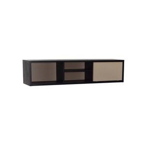 Modern Home Mabon Wall Mount Shelf 113cm(W) x 66cm(D) x 78cm(H) - Black & Taupe
