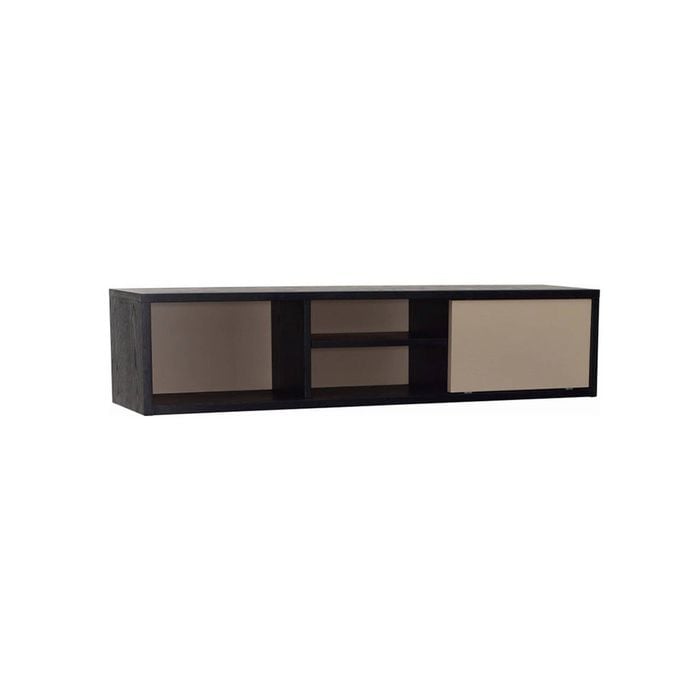 Modern Home Mabon Wall Mount Shelf 113cm(W) x 66cm(D) x 78cm(H) - Black & Taupe