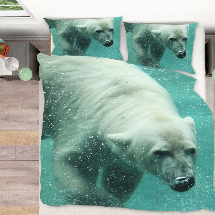 3D Polar Bear Bubble 292 Bed Pillowcases Quilt King Size
