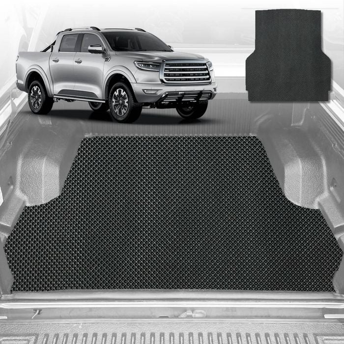 6D Diamond Ute Tub Mat for GWM Haval Great Wall Cannon Ute NPW 2019-Current-Black-Outback GT