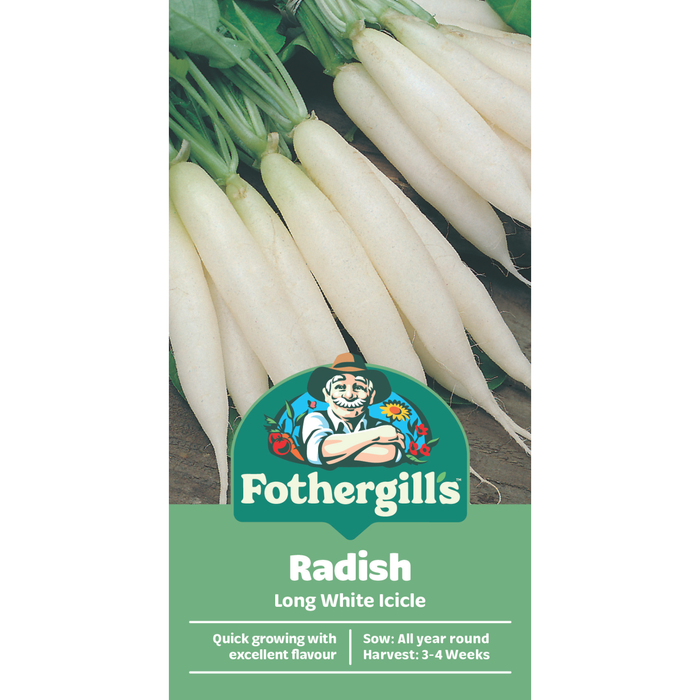 Fothergill's Long White Icicle Radish Vegetable Seeds