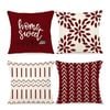 Catzon 4 Pcs Modern Throw Pillow Covers Geometric Flower Pattern for Couch
