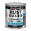 White Knight 250ml Black Flat Rust Guard Epoxy Enamel Paint