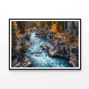 River Flowing Through a Area  Print 100% Australian Made 90x60cm  (Poster)