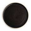 Olympia Flat Round Plate Canvas Delhi Black 250mm 6 Pack Commercial Dinnerware Crockery