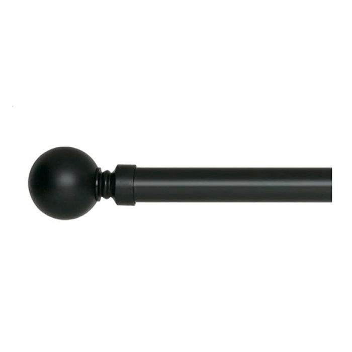 Admire 120 - 210cm Black Ball Finial Expandable Rod Set