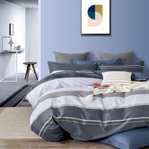Pani Charcoal Reversible Quilt Cover Set Single
