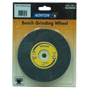Norton 200 x 25mm Multi-Bore Fine Bench Grinding Wheel