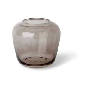 E Style 20cm Glass Brice Flower Vase Decor - Smoky Grey