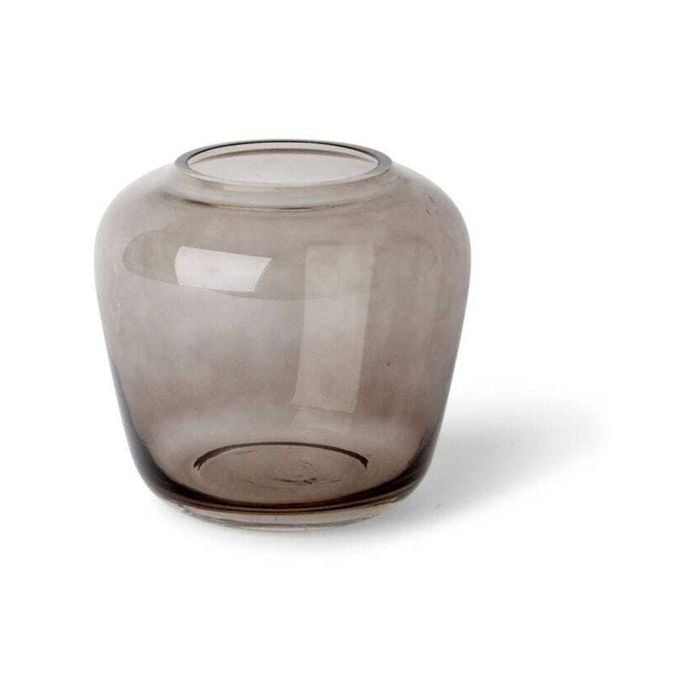 E Style 20cm Glass Brice Flower Vase Decor - Smoky Grey