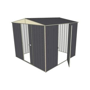 Build-a-Shed 2.3 x 2.3 x 2.3m Front Gable Dual Door Shed - Grey