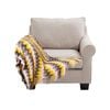 SOGA 170cm Yellow Zigzag Striped Throw Blanket