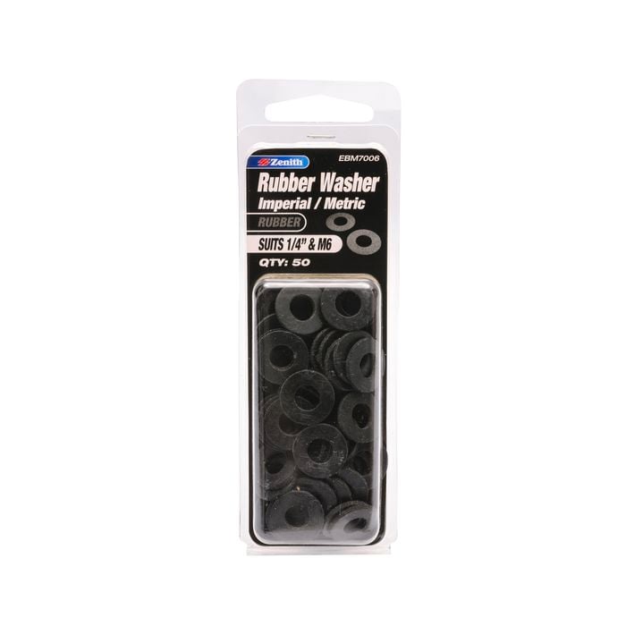 Zenith 1/4" M6 Rubber Washer - 50 Pack