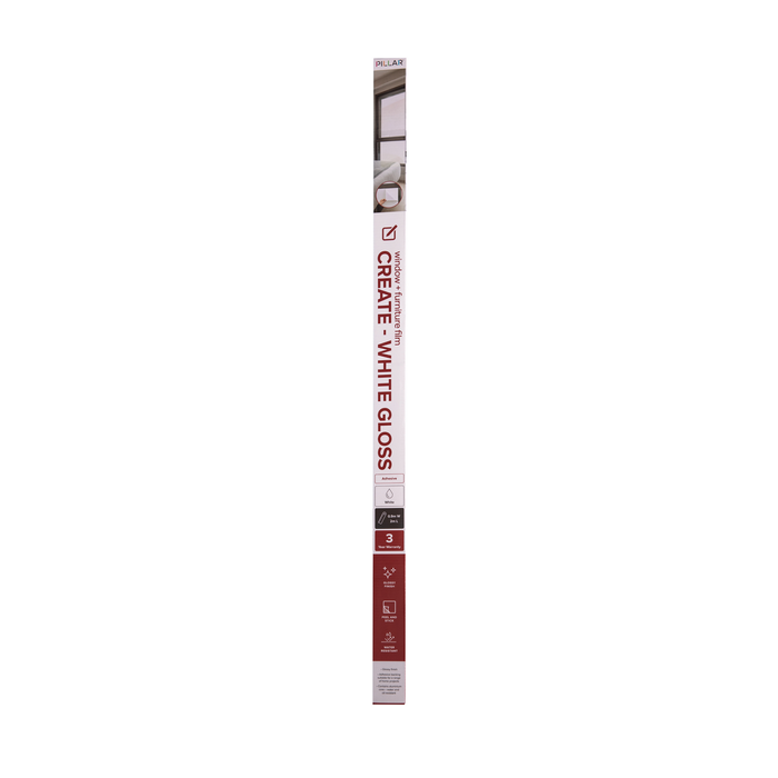 Pillar 0.9 x 2m White Gloss Privacy Adhesive Window Film