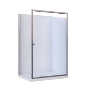 Stein 1200 x 900mm Chrome Vida Slider Flat Wall Shower Package 