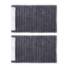 2PK Algodon Polyester Lawson Plush Bath Runner Ebony 50x100cm