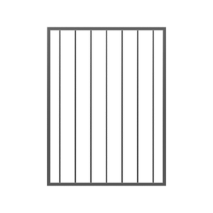 RapidFence 900 x 1200mm Black Steel Flat Top Gate