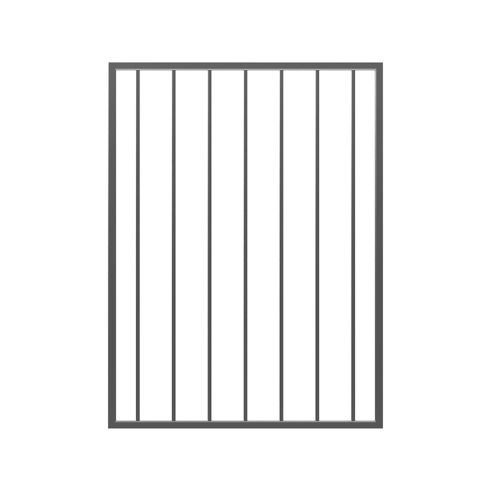 RapidFence 900 x 1200mm Black Steel Flat Top Gate