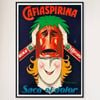 Galrie Cafiaspirina Saca el Dolor Vintage Advertising Poster Retro Wall Art, Black Frame, 50 x 70cm (20 x 28inch)
