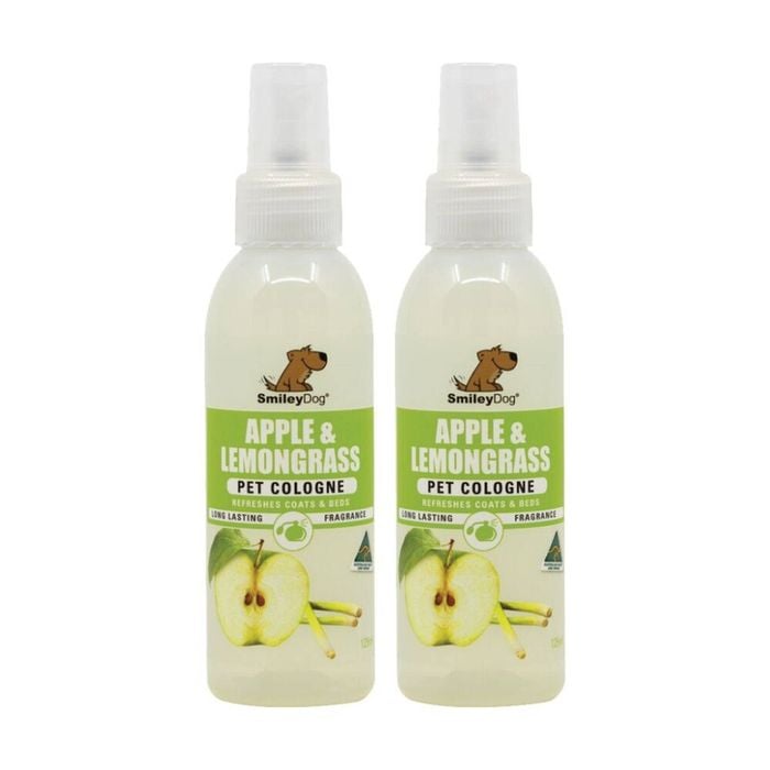 2PK Smiley Dog Pet Grooming Cologne Spray Bottle 125ml Apple & Lemongrass