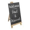 Rectangle Slate Memo Board with Easel - 30cm x 20cm - Brown/Grey