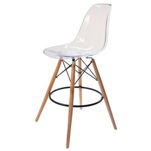 Sk Designer Living | Replica Eames Dsw Stool | Clear & Natural