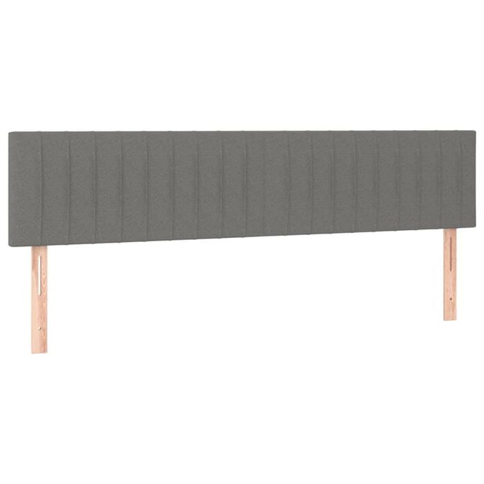 vidaXL Headboards Bedroom Furniture Wall Bed Header 2 pcs Dark Grey 80 cm Fabric